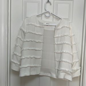 Womens white blazer. Sugar+lips brand. Sits at the waist